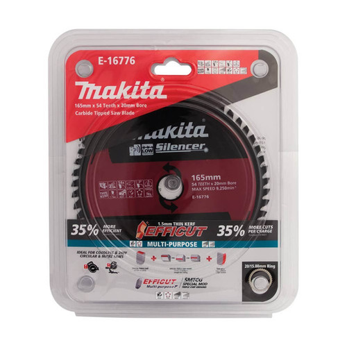 Makita Efficut Multi Cut TCT Blade 165 x 20 x 54T