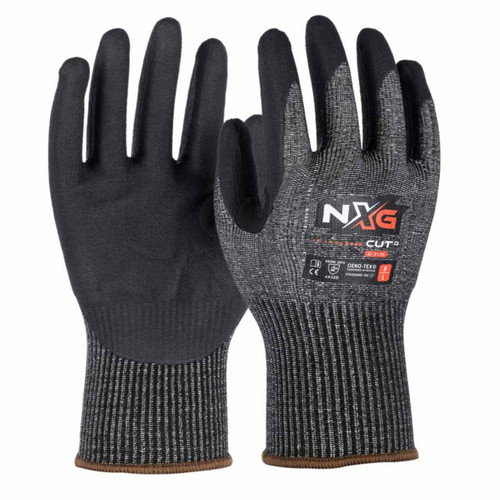 NXG Cut D HD Black Nitrile Glove S