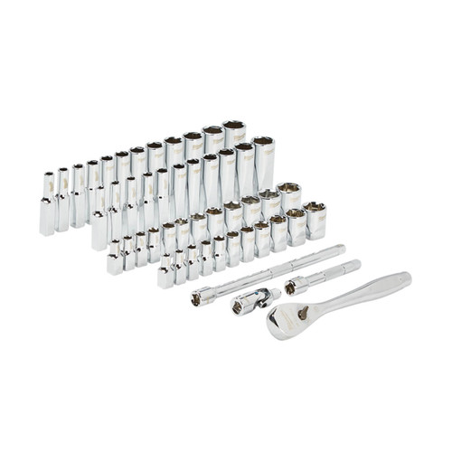Milwaukee 5-15mm 5/32-9/16 1/4 Dr Ratchet & Socket Set Metric & Imperial 50pce