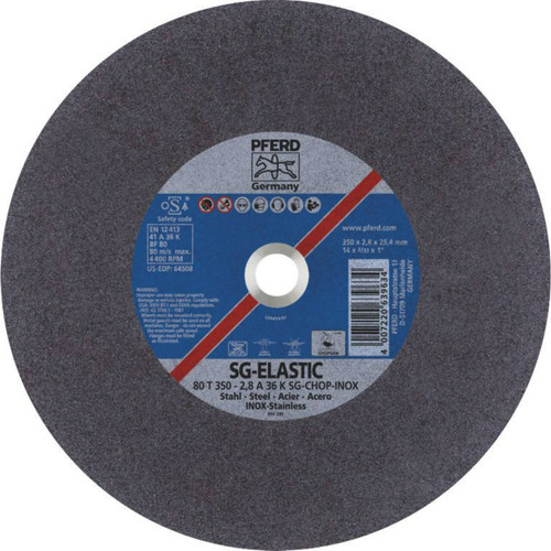 Pferd A36K SG Chop Inox 350x2.8x25.4mm 80T Premium Cut Off Wheel 10/box