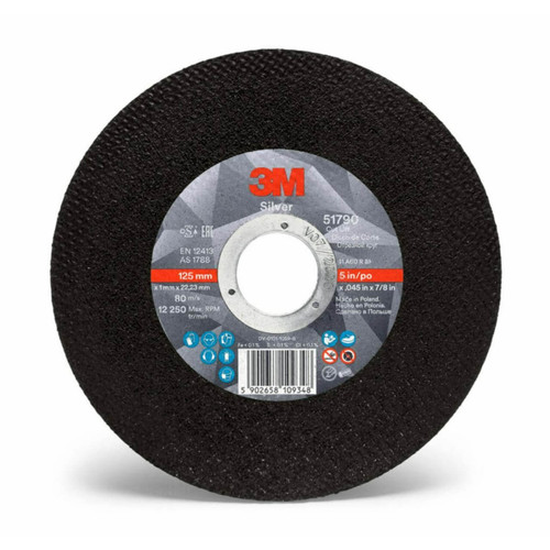 3M Silver 125x1x22 Cut Off Wheel 25/box