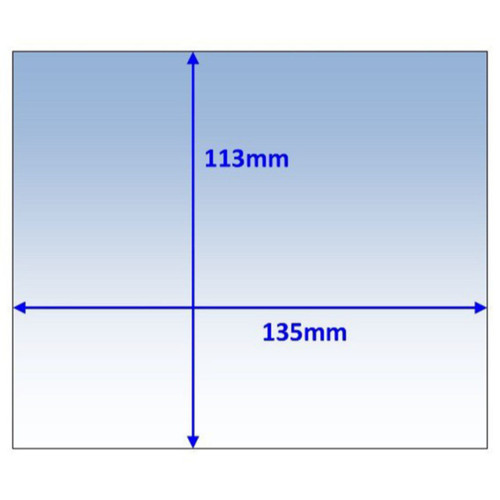 Clear Outer Lens 135x113mm suit WIA View FX and Unimig 10pk