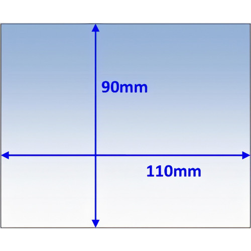 Clear Outer Lens 110x90x1mm 10pk