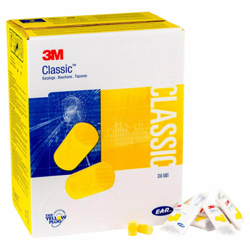 3M E-A-R Earplugs Classic Pillow PK  Class 4  Yellow 200box