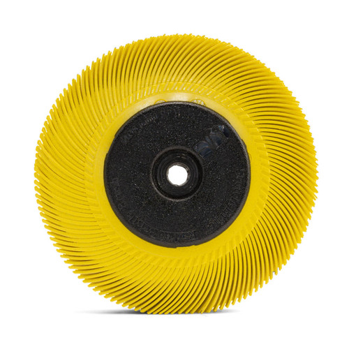 3M 150mm X 12mm Scotch-Brite Yellow 80 Grit Curved Radial Bristle Brush
