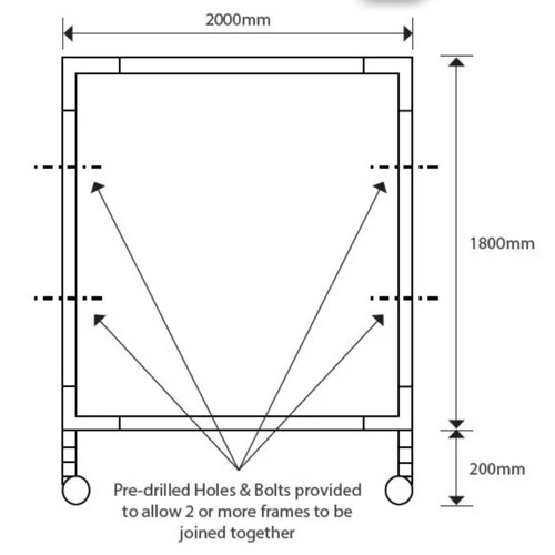 Welding Frame + Curtain Kit H/Duty 1.8x2.0m Green