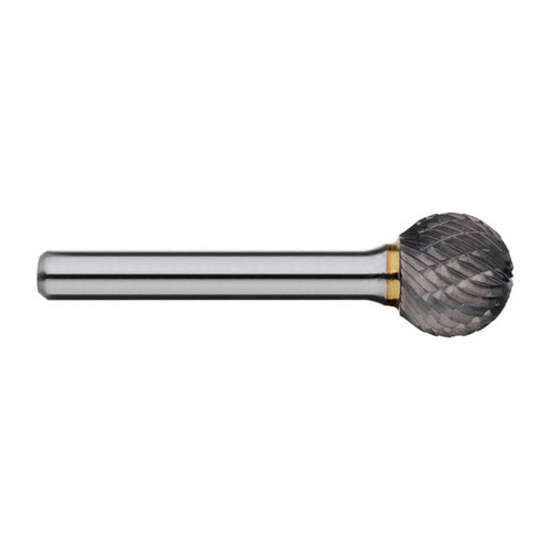 Alpha 3/16x5/32 Ball Shape Carbide Burr 1/4 Shank