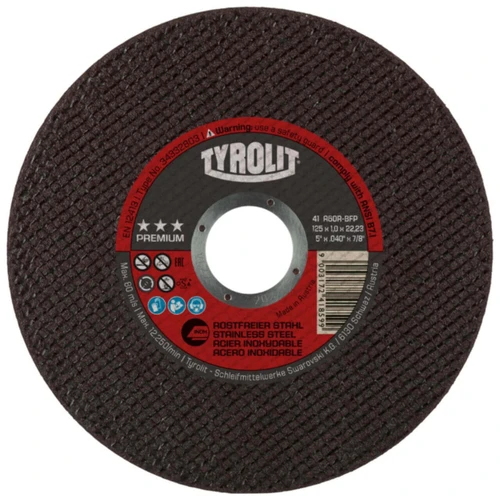 Tyrolit A60R 125x1x22 Inox Premium Cutting Disc 25/box