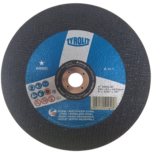 Tyrolit A30Q 230x2.5x22 FE/SS GP Cutting Disc
