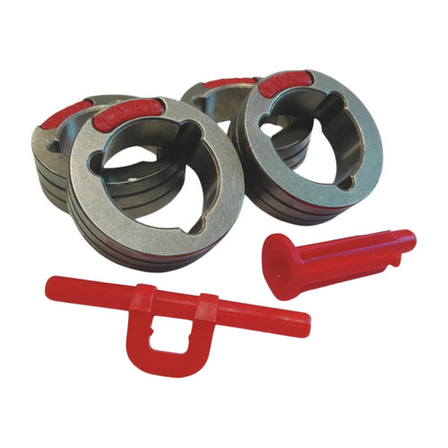 Lincoln Drive Roll Kit 1.2 / 1.6RT FI37 4 Rollers (Orange / Yellow) Cored Wire