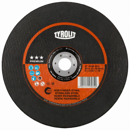 Tyrolit A30R 230x7x22 Inox Premium Grinding Disc