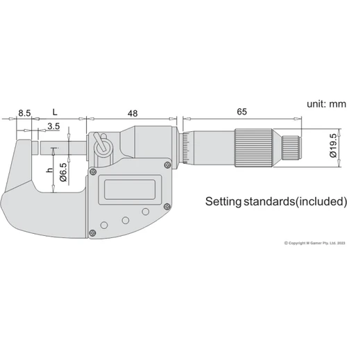 Accud 25-50mm Coolant Proof IP65 Digital Outside Micrometer