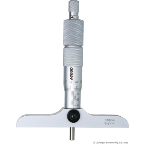 Accud 0-300mm Depth Micrometer with Captive Anvils