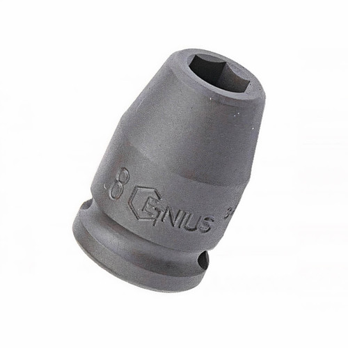 Genius 3/8 Dr x 8mm C/M Std Impact Socket Metric
