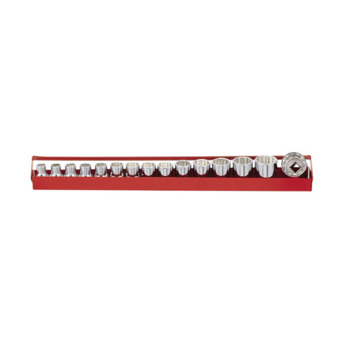 Genius 3/8-1-1/4 1/2 Dr 12pt C/V Std Hand Socket Set Imperial 14pce