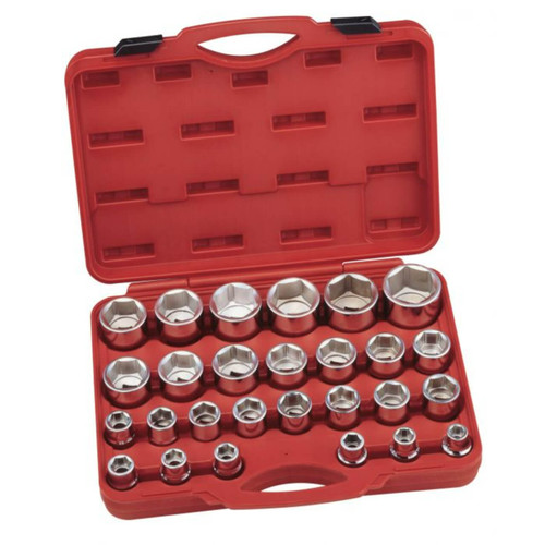 Genius 3/4 Dr 3/4-2-3/8 C/M 6pt Hand Socket Set Imperial 27pce