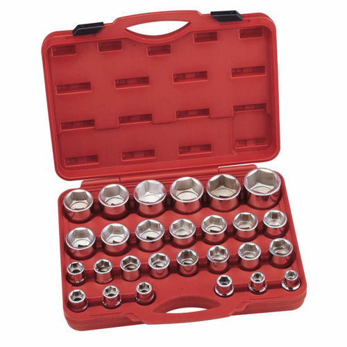 Genius 3/4 Dr 17-60mm C/M 6pt Hand Socket Set Metric 27pce