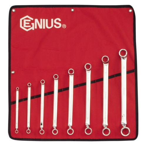 Genius 6-22mm Double Ended Offset Ring Spanner Set Metric 8pce