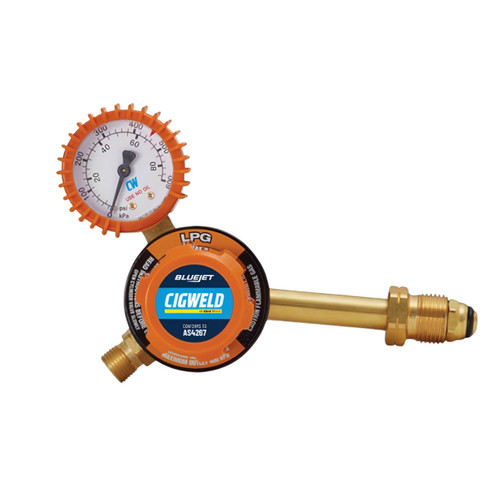Cigweld BlueJet LPG Regulator 400KPA Single Gauge