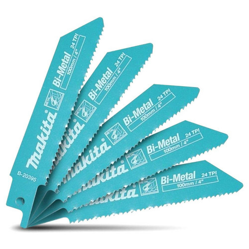 Makita Recipro Blade Bi-Metal Metal 100mm x 0.9mm x 24tpi 5pk