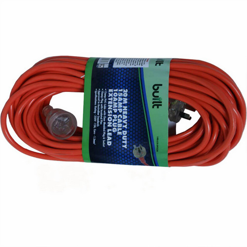 20m 240V Extension Lead 15A H/Duty 10A Plug & Socket
