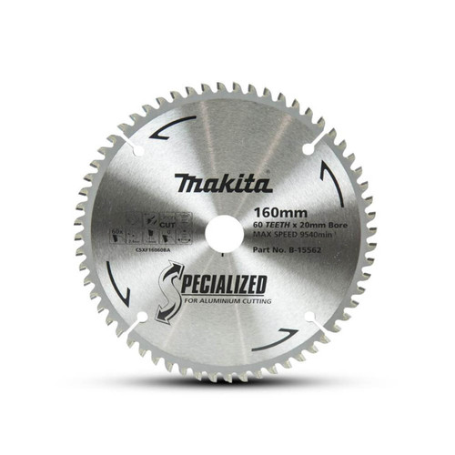 Makita 160mm x 20mm x 60T TCT Aluminum Circular Saw Blade