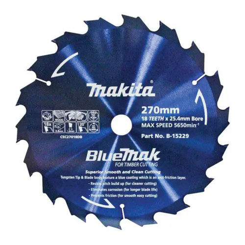 Makita Circular Saw Blade 270mm 18t