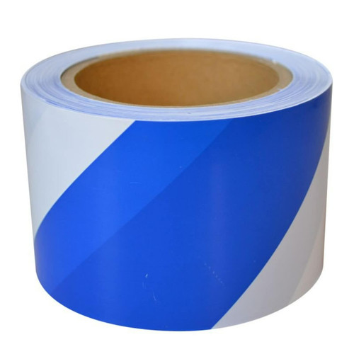 Maxisafe 75mm Blue & White Barricade Tape 100m