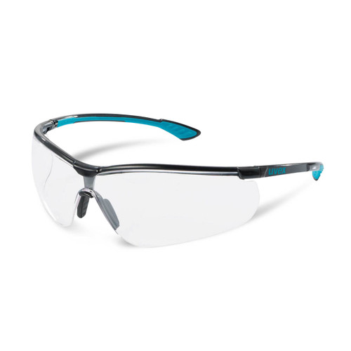 Uvex Sportstyle Black/Blue Frame Clear Lens HC3000 Safety Glasses