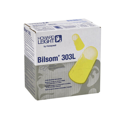 Howard Leight Bilsom 303L Large Uncorded Earplugs 200/box