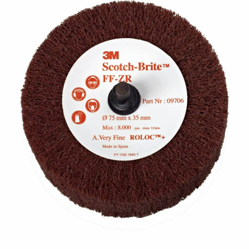 3M Scotch-Brite 9706 Roloc Clean & Finish Flap Brush (FF-ZR) 75mm x 35mm