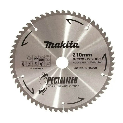 Makita 210mm x 25.4mm x 60T TCT Aluminum Circular Saw Blade