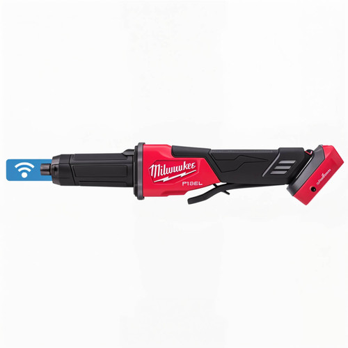 Milwaukee 18V Li-ion Cordless Fuel ONE-KEY 1/4” Braking Die Grinder with Deadman Paddle Switch - Skin Only