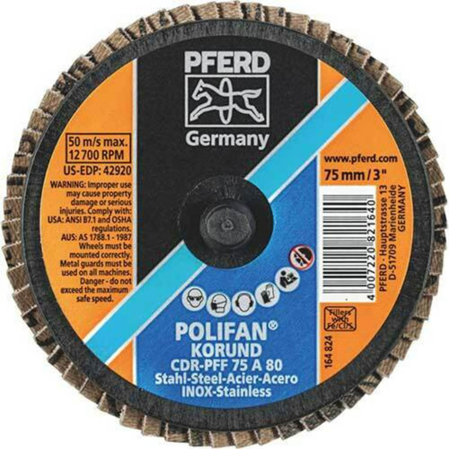 Pferd Combidisc Mini Polifan Flap Disc CDR-PFF 75mm A80