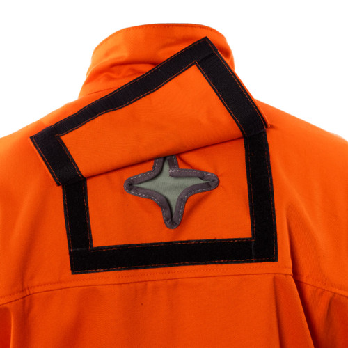 Elliotts Proban High Visibility Orange Welding Jacket Leather Sleeves & Reflective Trim 3X-Large