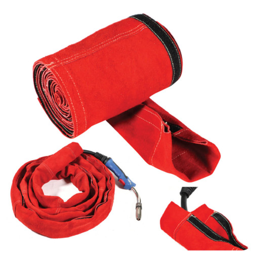 Big Red Leather Cable Cover 200mm x 8m Velcro