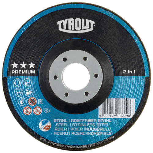 Tyrolit 29RON 125x22,23 A36Q-BF Premium Grinding Disc 25/box
