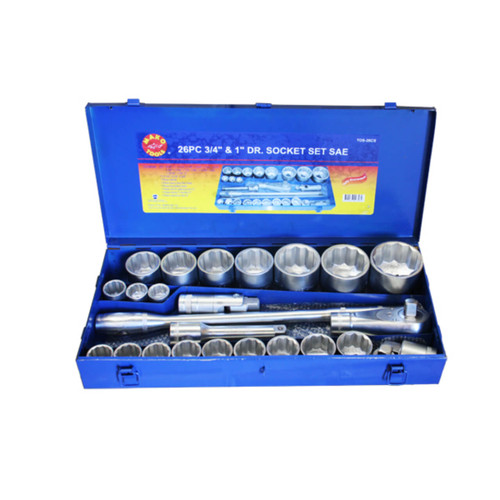 Mako 3/4-2-3/4 3/4 & 1” Dr Socket Set Imperial 26pce