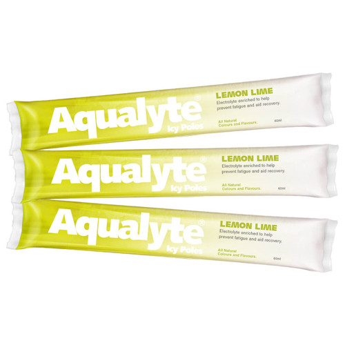 Aqualyte Electrolyte Icy Pole Lemon Lime Flavour 50pk