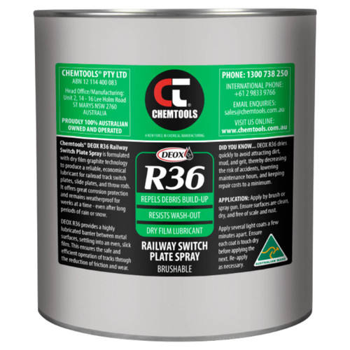 CT DEOX R36 Railway Switch Plate Spray 4L