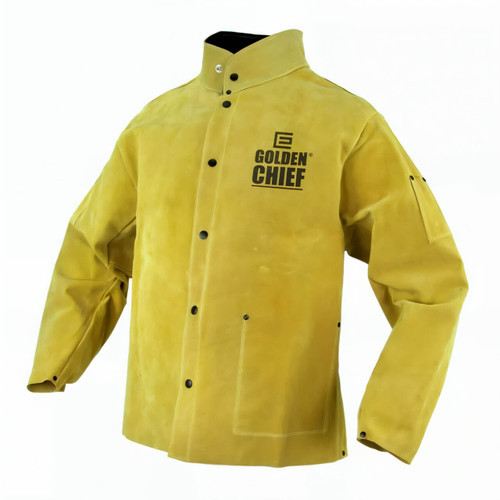Golden Chief Premium Welding Jacket. Colour Gold. Size L