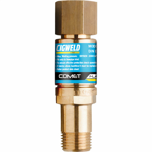 Comet F6 Torch End Oxygen Flashback Arrestor Mount 5/8-18 RH AS4603