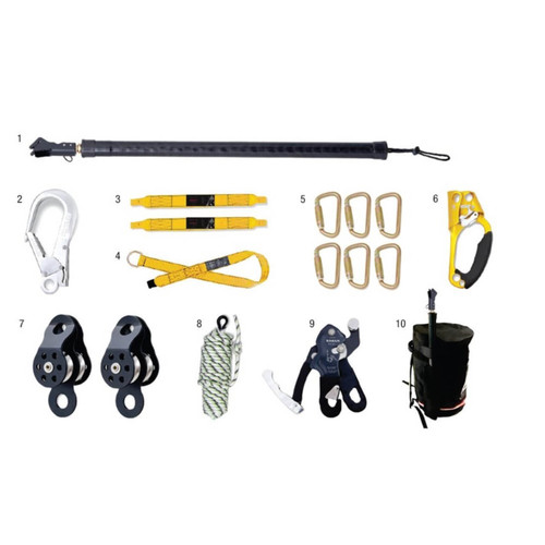 B-Safe Rescue Kit 12.5m x 4:1 Comes with Clamp & Descender (1 Person)