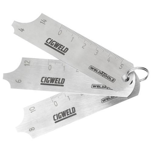 Cigweld WeldaToolz Stainless Steel Fillet Welding Gauge 3 Pce