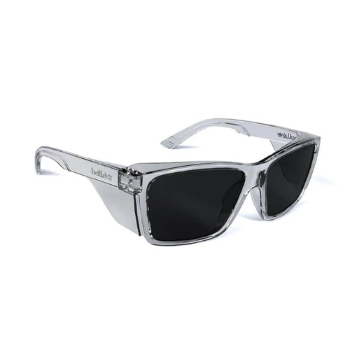 Bolle STKS 420 Crystal Frame Smoke PC Lens Platinum Safety Spec