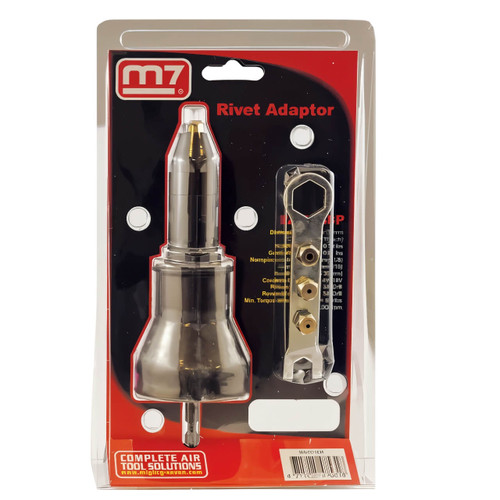 M7 Riveter Adaptor (Retail Pack) To Suit Drill, 3/16” Rivet