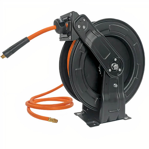 ITM Steel Retractable Air Hose Reel 10mm x 20m Hybrid Polymer Air Hose With 1/4” Bsp Male Fitting