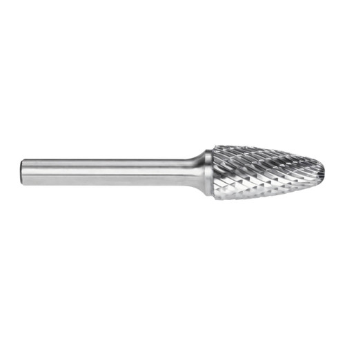 Alpha Silver Series 1/2x1 Tree Radius Nose Carbide Burr 1/4 Shank
