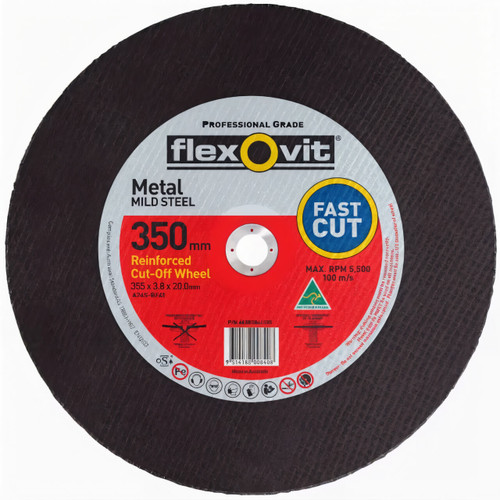 Flexovit 2UU670SS 350x3.8x20 High Speed Metal Cut Off Wheel