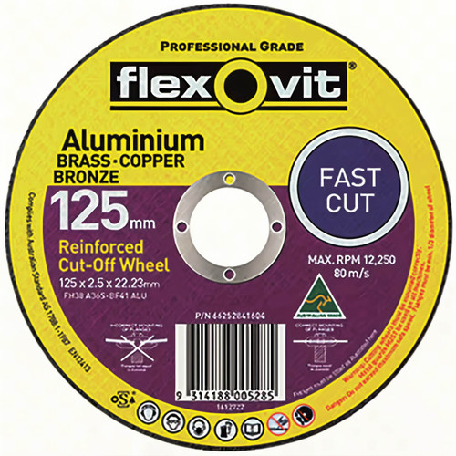 Flexovit FH38-A36S 125x2.5x22.23 Aluminium Cutting Disc